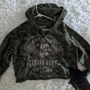 Affliction Cropped Hoodie